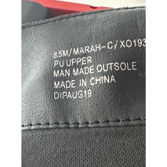 XOXO Marah-C Black Knee High Boots 8.5M Faux Leather Slouch Buckle Zip Riding - Picture 13 of 16